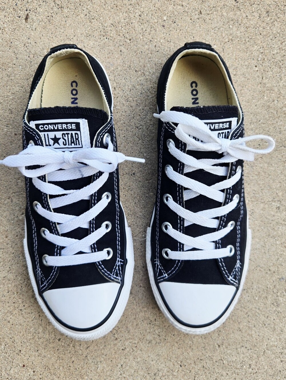 Converse All Star Chuck Taylor Low Top Sneakers Black Kids sz 3